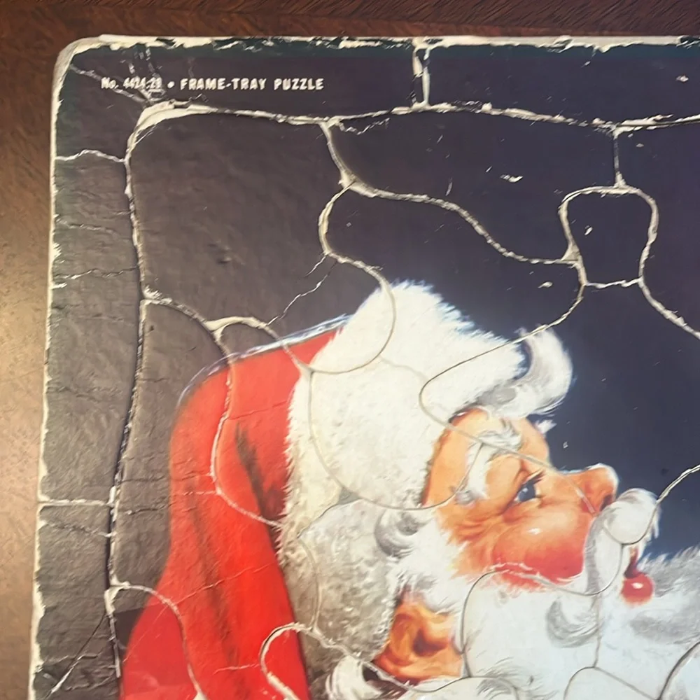 Vintage 1957 Santa Tray Puzzle. Whitman Publishing; Florence Sarah Winship